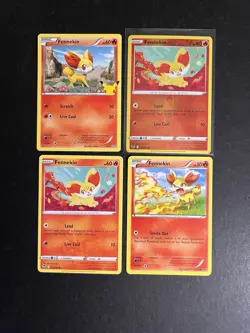 4 Fennekin Pokemon Card Reverse Holo XY SWSH PTCG - Image 1