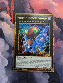 Number 35: Ravenous Tarantula Gold Secret Rare 1st Edition PGL3-EN009 VLP/NM - Image 1