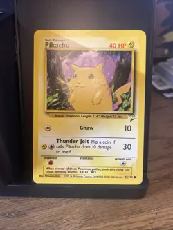 Pikachu 87/130 Base Set 2 Pokemon Card - LP/NM - Image 1