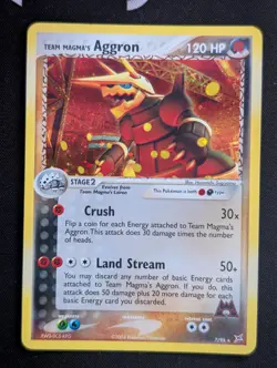 Pokemon Card Team Magma's Aggron 7/95 Team Magma vs Team Aqua - NM Holo Foil - Image 1
