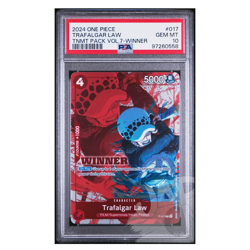 One Piece Card Trafalgar Law P-017 TNMT Pack Vol. 7 Winner Eng - PSA 10 GEM MINT - Image 1