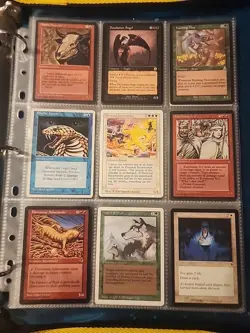 Vintage Magic The Gathering Binder Collection Card Lot MTG 1993-2003 Rares - Image 1