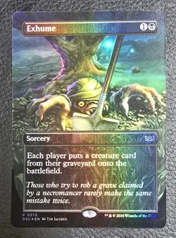 MTG Exhume (Borderless) Commander: Duskmourn: House of Horror Foil MTG NM - Image 1