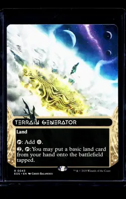 2025 MTG Magic the Gathering EOS Stellar Sights Borderless #43 Terrain Generator - Image 1