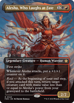 x1 Alesha, Who Laughs at Fate FDN Foundations MTG 343 RARE BORDERLESS M/NM 1x - Image 1