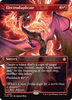 x1 Electroduplicate FDN Foundations MTG 328 RARE BORDERLESS M/NM 1x - Image 1