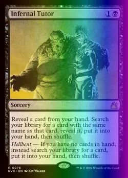 MTG Magic the Gathering Infernal Tutor (78/497) Ravnica Remastered NM FOIL - Image 1