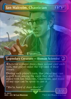 MTG Ian Malcolm, Chaotician (13/48) Jurassic World Collection NM FOIL - Image 1