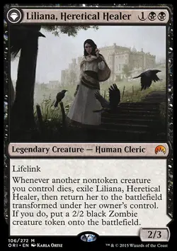 MTG Magic the Gathering Liliana, Heretical Healer (106/308) Magic Origins MP - Image 1