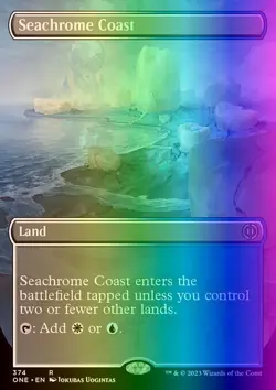 MTG Seachrome Coast (374/530) Phyrexia All Will Be One LP FOIL - Image 1