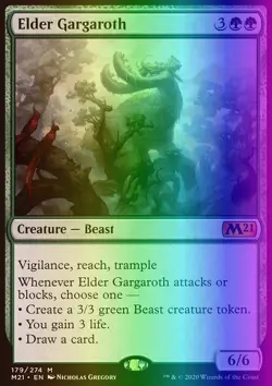 MTG Magic the Gathering Elder Gargaroth (179/470) Core Set 2021 LP FOIL - Image 1