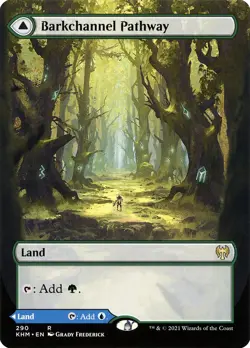 MTG Magic the Gathering Barkchannel Pathway (290/551) Kaldheim LP - Image 1
