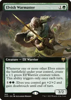 MTG Magic the Gathering Elvish Warmaster (363/551) Kaldheim LP - Image 1