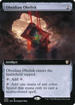 MTG Magic the Gathering Obsidian Obelisk (94/265) Dominaria United Commander LP - Image 1
