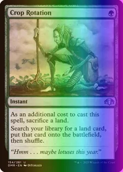 MTG Magic the Gathering Crop Rotation (154/520) Dominaria Remastered NM FOIL - Image 1