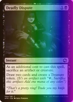 MTG Deadly Dispute (94/518) Adventures in the Forgotten Realms LP FOIL - Image 1