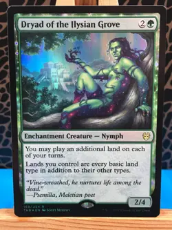 MTG - Dryad of the Ilysian Grove. Theros: Beyond Death. Foil Rare - Green Nymph. - Image 1