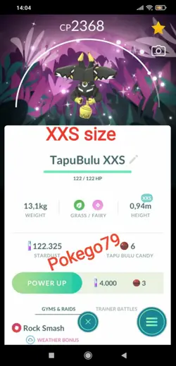 Pokemon Shiny Tapu Bulu With Special Background - XXS size (Tr.a.d.e or P.T.C) - Image 1