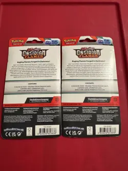 Pokemon TCG OBSIDIAN FLAMES PAWMI & WOOPER Checklane Sealed Blister Packs - Image 3