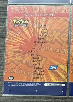 Pokemon 2000 Topps Misty 4/10 Pop-Up TV Animation Series - Image 2
