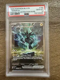 2025 POKEMON BLK EN-BLACK BOLT SPECIAL ILLUSTRATION RARE #166 ZEKROM EX PSA 10 - Image 1