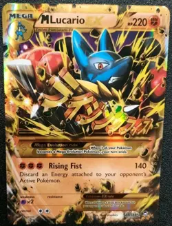 Pokemon TCG Mega Lucario EX Secret Rare Holo XY Furious Fists Near Mint 113/111 - Image 1