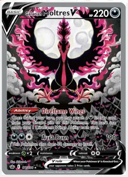 Pokemon TCG -Galarian Moltres V-(Alternate Full Art) 177/198: Sword & Shield - - Image 1