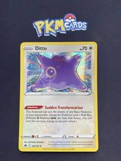 Pokemon TCG Ditto Crown Zenith 107/159 Holo Rare LP. - Image 1