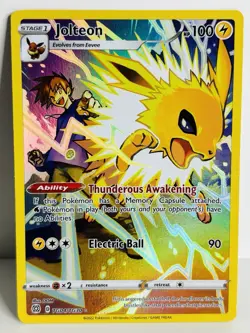 Pokemon TCG Jolteon Sword & Shield Brilliant Stars Trainer Gallery TG04/TG30 - Image 1