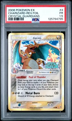 2006 Pokemon Ex Crystal Guardians #4 Charizard Reverse Foil PSA 1.5 POP 3 - Image 1