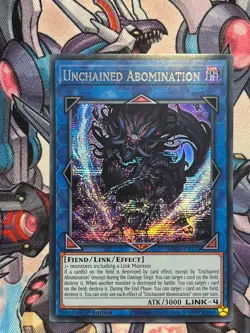Unchained Abomination 1st Edition MP20 EN175 PRISMATIC SECRET YuGiOh CARD Card - Image 1