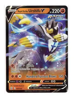 Rapid Strike Urshifu V 087/163 Ultra Rare Holo SWSH05: Battle Styles Pokemon TCG - Image 1