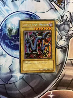 (13) Yugioh Serpent Night Dragon MRL-103 Secret Unlimited Reverse Foil Error LP - Image 1