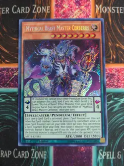 Yu-Gi-Oh! Mythical Beast Master Cerberus MP18-EN185 1st Ed Secret Rare NM a1/ - Image 1