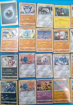 Pokemon Lot Of 86 Cards In Protective Sleeves Poliwrath Sableye Meowth Dusclops - Image 1