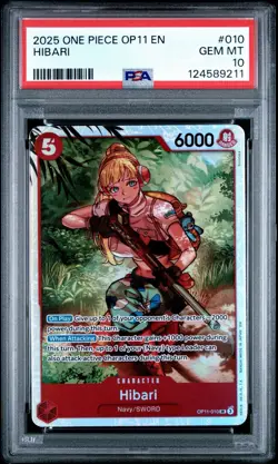 Hibari OP11-010 SR ONE PIECE Tcg Card Game NM RED - Image 1