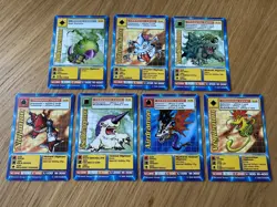 DIGIMON 7 Card Swedish Promo Set Bandai Played - Image 1