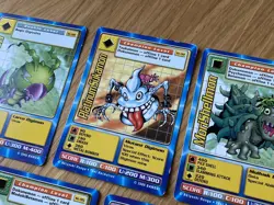 DIGIMON 7 Card Swedish Promo Set Bandai Played - Image 3