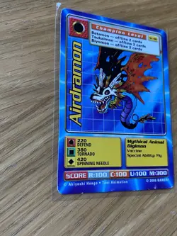DIGIMON ST-96 Airdramon Swedish Promo Card TCG Rare Bandai Played - Image 2