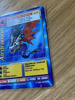 DIGIMON ST-96 Airdramon Swedish Promo Card TCG Rare Bandai Played - Image 3