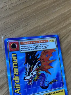 DIGIMON ST-96 Airdramon Swedish Promo Card TCG Rare Bandai Played - Image 4