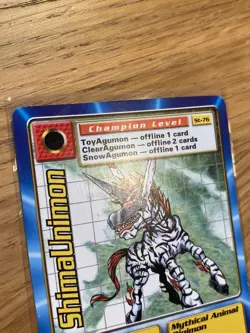 DIGIMON ST-76 ShimaUnimon Swedish Promo Card TCG Rare Bandai Played - Image 4