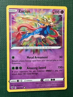 POKEMON 2020 - ZACIAN 082/185 - VIVID VOLTAGE - ENGLISH - AMAZING RARE CARD - Image 1
