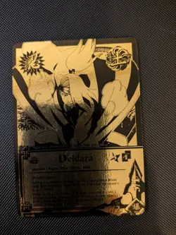 Naruto CCG 480 Deidara Super Rare Black & Gold Foil Card - Image 1