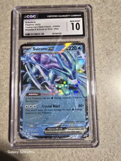 Pokemon CGC GEM Mint 10 Suicune EX Classic Collection Trading Card 010/034 - Image 1
