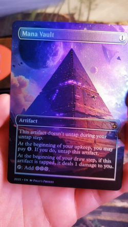 Mana Vault FOIL Proxy Playtest Card with Custom SPACE Sci-Fi Fantasy Art Design - Image 2