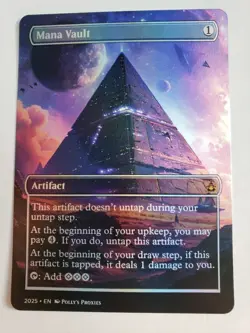 Mana Vault FOIL Proxy Playtest Card with Custom SPACE Sci-Fi Fantasy Art Design - Image 3