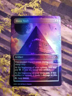 Mana Vault FOIL Proxy Playtest Card with Custom SPACE Sci-Fi Fantasy Art Design - Image 5