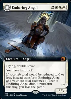 Enduring Angel / Angelic Enforcer (Extended Art) -Foil Light Play MTG - Image 1