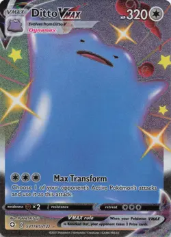 Ditto VMAX SV119/SV122 Pokemon Shining Fates Sword Shield Shiny Rare Card - Image 1